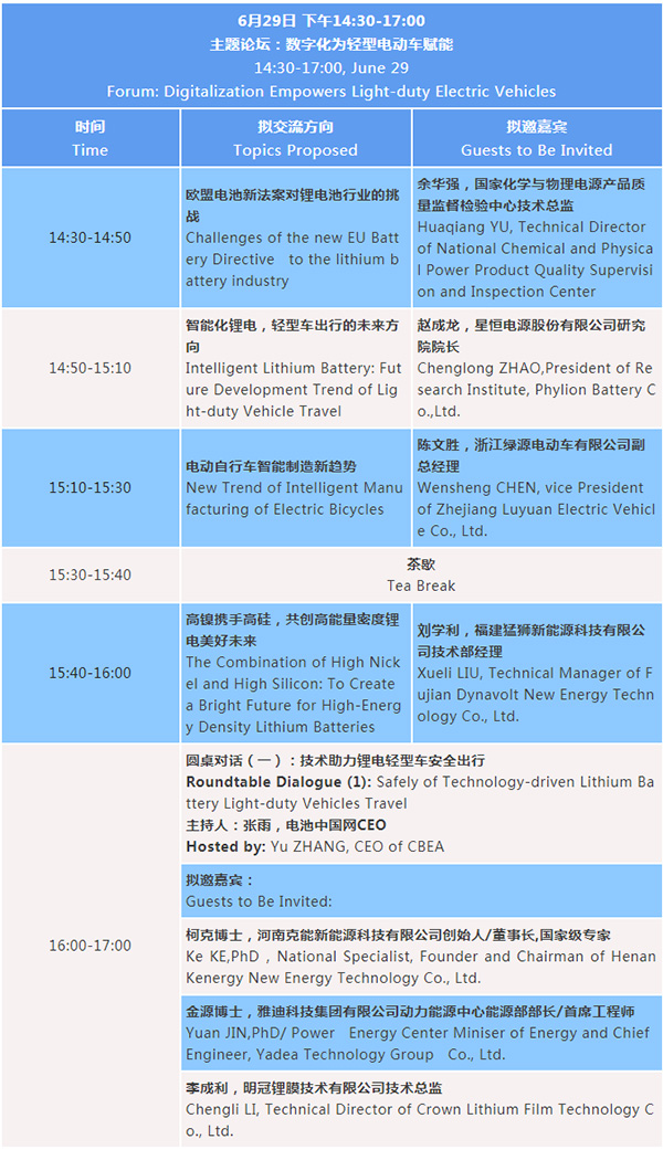 最新议程 | 2022轻型电动车用技术及应用国际峰会（BLEV2022）