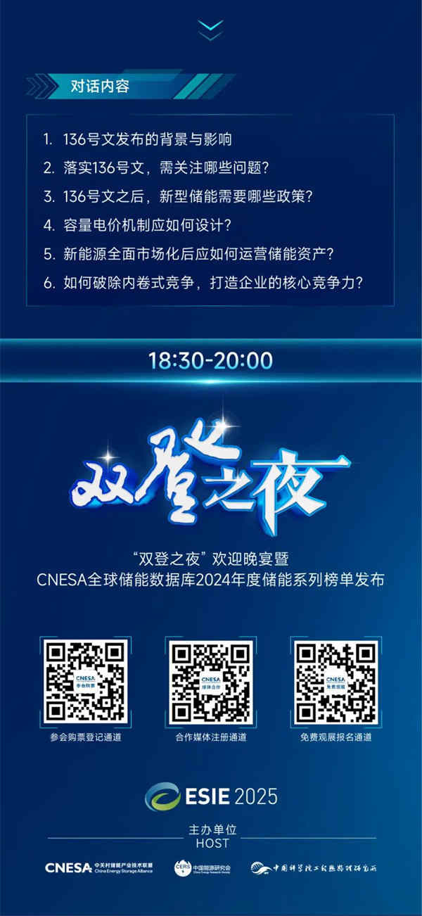 汇聚储能最强力量！ESIE 2025开幕式日程和嘉宾阵容重磅发布